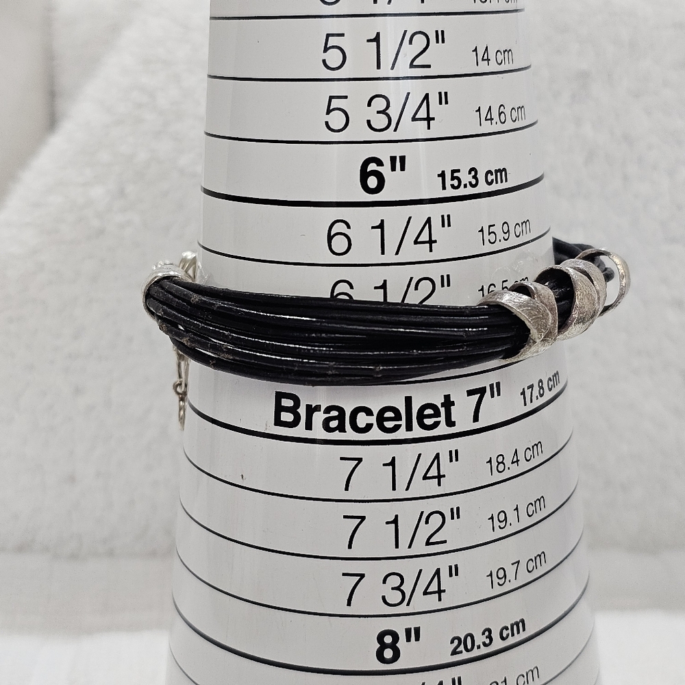 Silpada Leather and 925 Silver Bracelet Adjustable - Picture 14 of 16